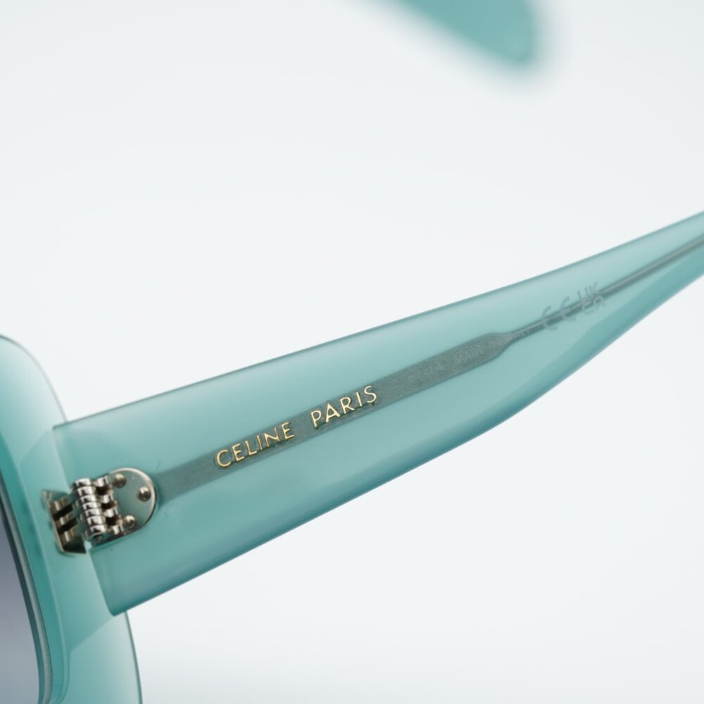 Celine CL40263I 93B Sunglasses Teal Square Frame, Grey Gradient Lenses - Picture 7 of 10